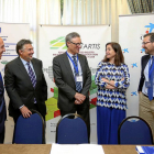 José Bernardo, Fernando Valdés, Félix Moracho, Rosa Vaño y Javier Delgado, ayer en el Seminario de Alta Dirección de Empresas Alimentarias.-ICAL