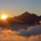 Puesta de sol vista desde el refugio Diego Mella.-N.S.