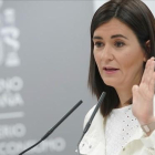 Carmen Montón, el lunes durante su comparecencia en el Ministerio de Sanidad.-JOSE LUIS ROCA