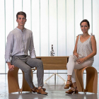Ander Eguía e Isabel Jaime en las instalaciones de su empresa situada en el Polígono de San Cristóbal.-MIGUEL ÁNGEL SANTOS