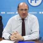 El presidente de Murcia, Pedro Antonio Sánchez, en una reunión de la ejecutiva autonómica del PP.-EFE / MARCIAL GUILLEN