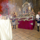 El cardenal arzobispo de Valladolid, Ricardo Blázquez, en un momento de la misa en la catedral.-J. M. LOSTAU
