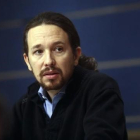 Pablo Iglesias durante una comparecencia de prensa en el Congreso.-REUTERS