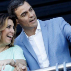 Pedro Sánchez y Susana Díaz, el pasado 22 de mayo, en Sevilla.-EFE / JOSÉ MANUEL VIDAL