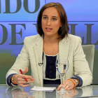 Pilar Vicente durante su entrevista en ‘La Quinta Esquina’, emitida ayer en La 8 de Valladolid.-J. M. LOSTAU