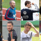 Luis Suárez, Iniesta, Griezmann, Messi, Neymar, Hazard, Müller y Falcao, estrellas de sus selecciones en el Mundial.-EL PERIÓDICO