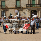 Los Regantes de Bajo Duero se concentran en Almazán para pedir agua.-ICAL
