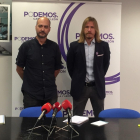 Israel  Álvarez y Pablo Fernández, secretario regional de Podemos.-EUROPA PRESS