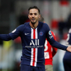 El internacional español Pablo Sarabia durante un partido con el PSG.-X02520