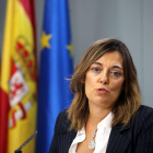 La portavoz de la Junta y consejera de Agricultura y Ganadería, Milagros Marcos, en su intervención de ayer.-ICAL