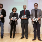 (I a D) José Sarrión (Grupo Mixto); Mar Angulo (PP); Luis Fuentes (Ciudadanos) y Tino Rodríguez (PSOE), Premios Hemiciscos 2015.-ICAL