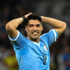 Luis Suárez, durante el partido ante Ecuador.-AFP