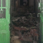 Estado interior de la vivienda de Villalar tras el incendio.- TWITTER BOMBEROS DIPUTACIÓN VALLADOLID