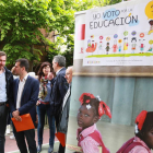 El candidato del PSOE a la Presidencia de la Junta, Luis Tudanca, junto al candidato a la alcaldía de Valladolid, Óscar Puente-Ical