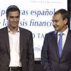 Pedro Sánchez y José Luis Rodríguez Zapatero-El Mundo