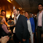 El ministro de Fomento, José Luis Ábalos y la candidata socialista a las Cortes, Virginia Barcones, participan en un acto público en Soria-ICAL
