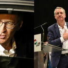 Los aspirantes a la reelección, Alberto Núñez Feijóo en Galicia e Iñiigo Urkullu en Euskadi, flamentes vencedores del 25-S.-EL PERIÓDICO