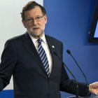 Rajoy elude una pregunta en inglés de un periodista de la BBC-EFE