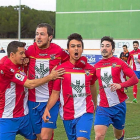 Los jugadores del Atlético Tordesillas celebran un gol.-DIEGO RAYACES