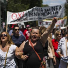 Manifestación contra la austeridad este miércoles en el centro de Atenas.-