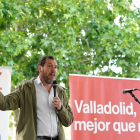 Óscar Puente, en el cierre de campaña electoral del PSOE de Valladolid.-ICAL