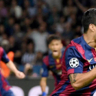 Suárez celebra el segundo gol.-EFE