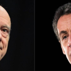 Combinación de imágenes de Juppé (izquierda) y Sarkozy.-AFP / NICOLAS TUCAT