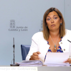 Milagros Marcos durante la comparecencia.-ICAL