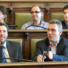 Óscar Puente y Javier Izquierdo en un pleno del Ayuntamiento-J.M.Lostau