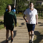 El presidente ha hecho deporte por la Ruta da Pedra e da Auga.-EFE