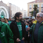 El coordinador regional de Izquierda Unida, José Sarrión, participa en la jornada de protestas del ámbito educativo contra los recortes en educación y las reválidas-ICAL