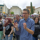 Errejón, junto con los miembros de la candidatura por Salamanca.-ICAL