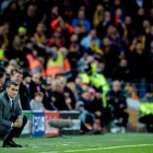 Ernesto Valverde, en Liverpool.-EPA