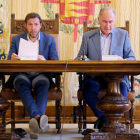 El alcalde de Valladolid, Óscar Puente, y el concejal de Función Pública y Promoción Económica, Antonio Gato, presentan el Plan de Empleo 2016.-ICAL