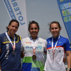 Patricia Coco junto a María Corbera y Cristina Soutelo en el podio. / RFEP
