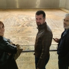 La secretaria general del PSOE de Palencia, Miriam Andrés, Luis Tudanca, y el ex alcalde de Saldaña, Miguel Nozal .-ICAL