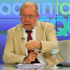 Francisco Igea durante su intervención en ‘La Quinta Esquina’, emitido anoche en La 8 de Valladolid.-J. M. LOSTAU
