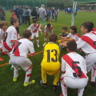 Los chicos del Rayo, en la entrega del trofeo Usansolo.-TWITTER/ RAYO VALLECANO
