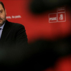 José Luis Ábalos, este miércoles en la sede del PSOE.-/ JOSÉ LUIS ROCA
