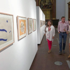 Dolores Durán, Óscar Puente y Ana Redondo, durante la inauguración de la exposición 'Joan Miró. Cántico del Sol y otros diálogos literario'.-Photogenic.