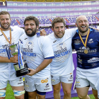 Celebración de la consecución del campeonato de rugby para el VRAC Quesos Entrepinares en Zorrilla.-J.M. LOSTAU