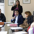 El secretario general del PSOE de Castilla y León, Luis Tudanca, y el presidente de Cermi, Francisco Sardón, mantienen una reunión de trabajo-Ical