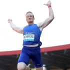 El atleta Greg Rutherford compitiendo en la Birmingham Diamond League el pasado domingo-MATTHEW CHILDS / REUTERS