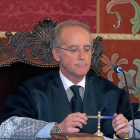 El magistrado Carlos Álvarez, en una imagen en el juzgado.-ICAL