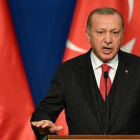 El presidente turco, Recp Tayyip Erdogan, durante una comparecencia el pasado 7 de noviembre. /-AFP