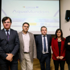 El presidente de la Confederación Hidrográfica del Duero, Juan Ignacio Diego Ruiz (I), inaugura la jornada de presentación del proyecto Aquamundam.-LETICIA PÉREZ / ICAL