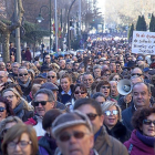 Imagen de la manifestación celebrada ayer en Salamanca.-ICAL