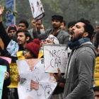 Manifestación contra la ley de ciudadanía, este jueves en Nueva Deli.-SAJJAD HUSSAIN (AFP)