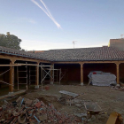 Obras en el conocido como ‘priorato’, donde se está acondicionado el espacio museístico.-AYTO. SANTERVÁS