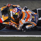 Dani Pedrosa, durante la segunda jornada de entrenamientos libres del Gran Premio de Catar.-EFE / NOUSHAD THEKKAYIL